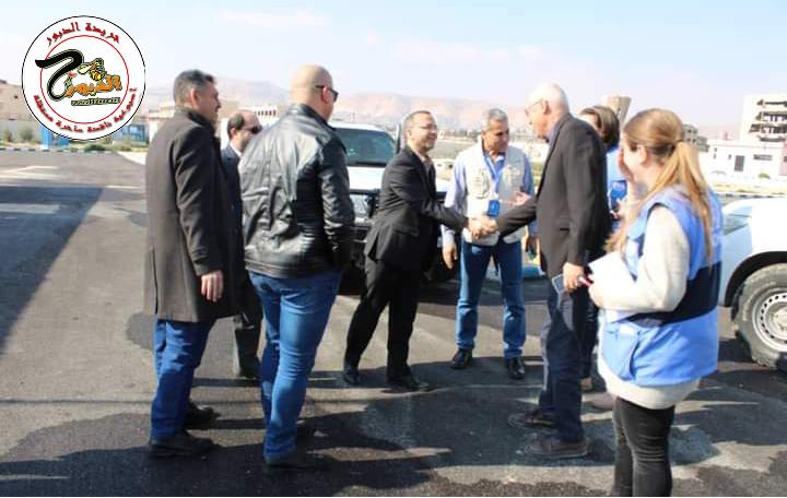 الممثل المقيم للأمم المتحدة في سوريا يزور محطة ضخ جوبر للاطلاع على سير العمل 