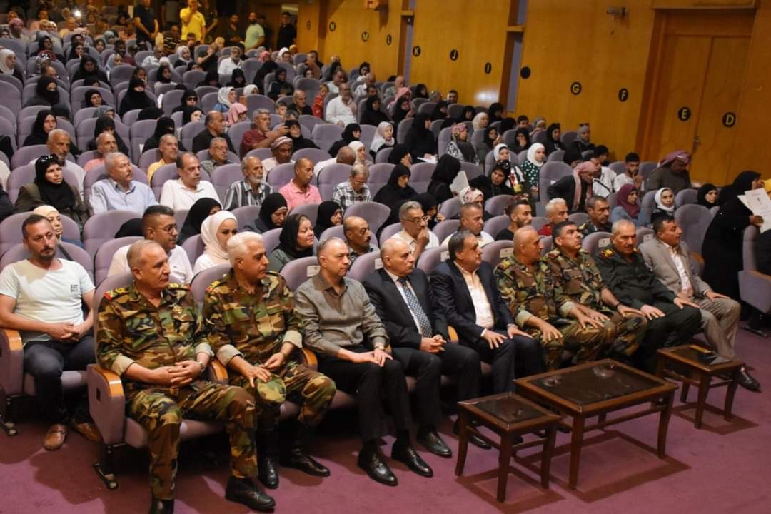 بمناسبة عيد الجيش العربي السوري محافظة حلب تكرم /500/ أسرة من  ذوي الشهداء العسكريين  
