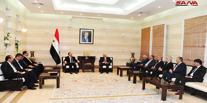 المهندس خميس يبحث مع الأحمد مستجدات القضية الفلسطينية والحرب على الإرهاب
