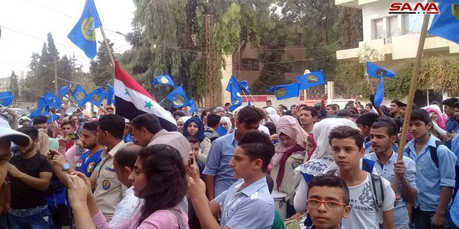 ماراثون لسباق الضاحية بمناسبة العيد الذهبي لتأسيس منظمة اتحاد شبيبة الثورة
