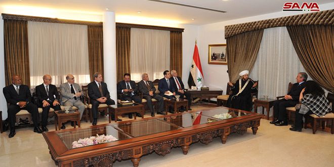 حسون لـ وفد برازيلي: الإرهاب الذي يستهدف سورية يشكل تهديدا للعالم أجمع
