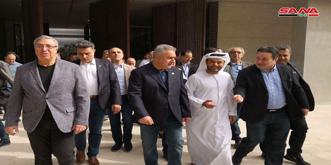 وفد من رجال الأعمال السوريين يطلع على التجربة الاستثمارية بمدينة مصدر الإماراتية
