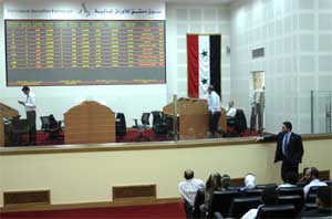  بورصـــة دمشـق تتجــــاوز المليـار ليـرة خـلال الشهر الماضي