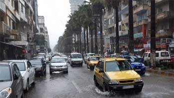 هطولات مطرية في أغلب المحافظات أغزرها 100مم باللاذقية