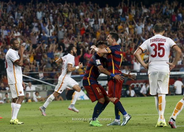 برشلونة يسحق روما بثلاثية مع الرأفة ويتوج بطلا لكأس خوان غامبر