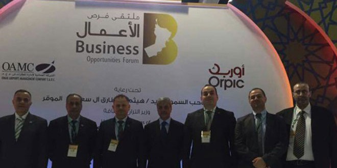 وفد غرفة صناعة دمشق وريفها يبحث مع مسؤولين عمانيين تطوير التعاون الاقتصادي
